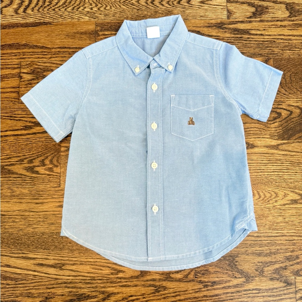 Baby GAP Light Blue Short Sleeve Button-Up Shirt
